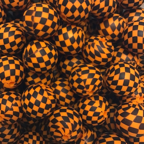 P626 ORANGE CHECKERED 15MM PRINT (1ct)