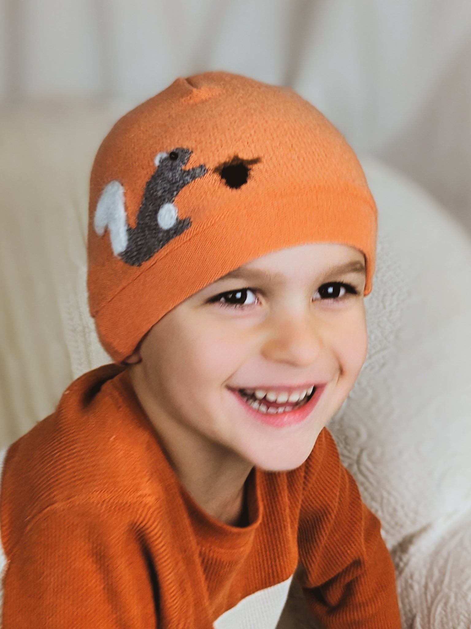 Squirrel Cashmere Hat - Child