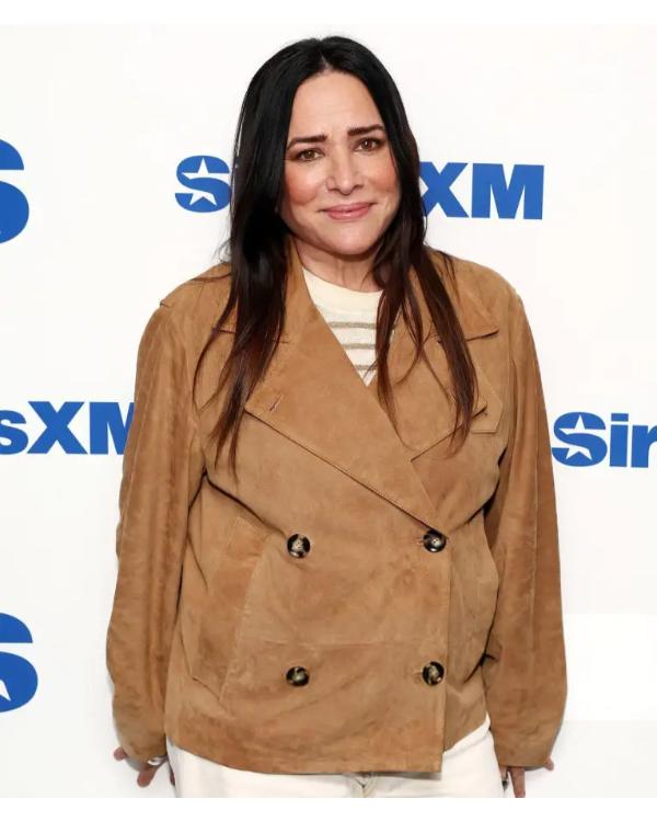 Pamela Adlon SiriusXM Studios 2025 Brown Jacket