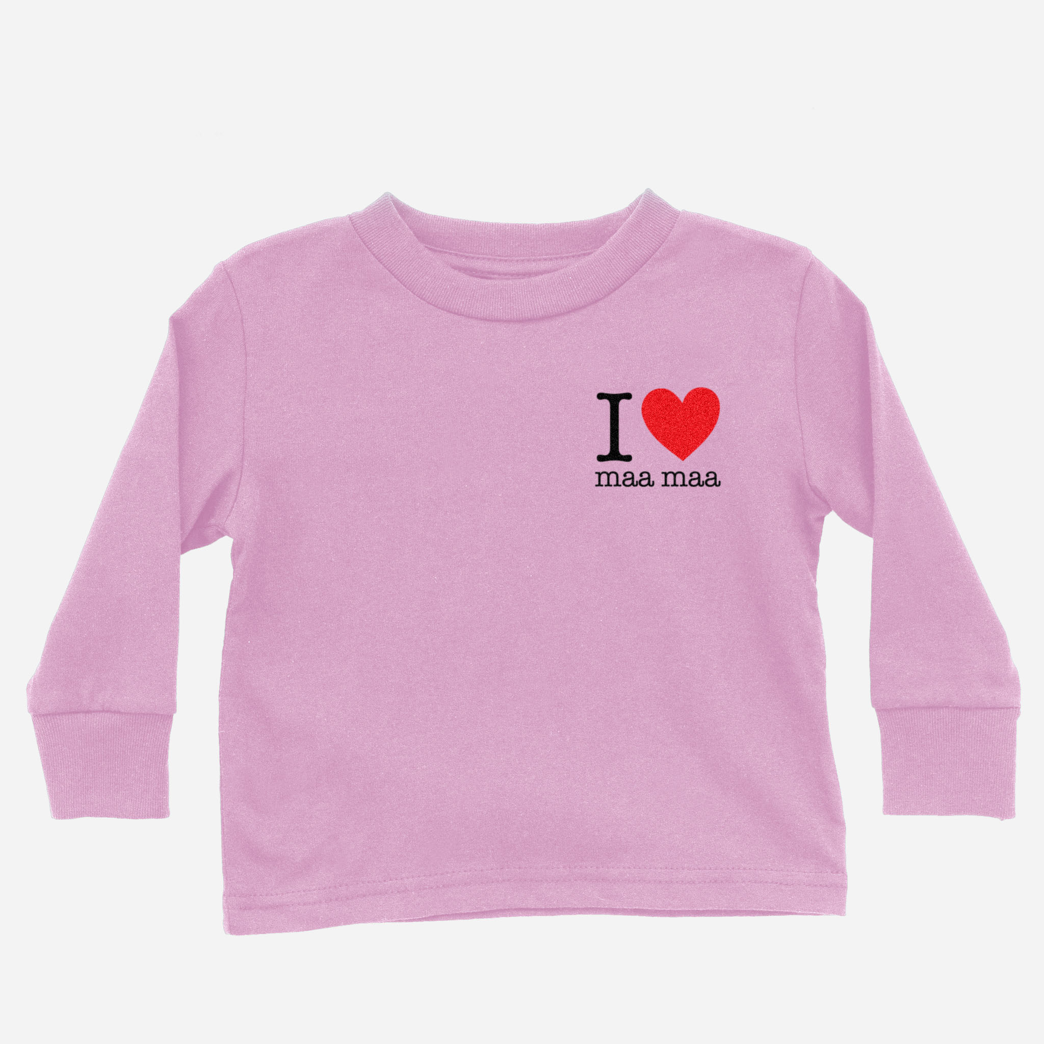I Heart Grandma / Maa Maa Cantonese Paternal Long Sleeve Shirt (Toddler)