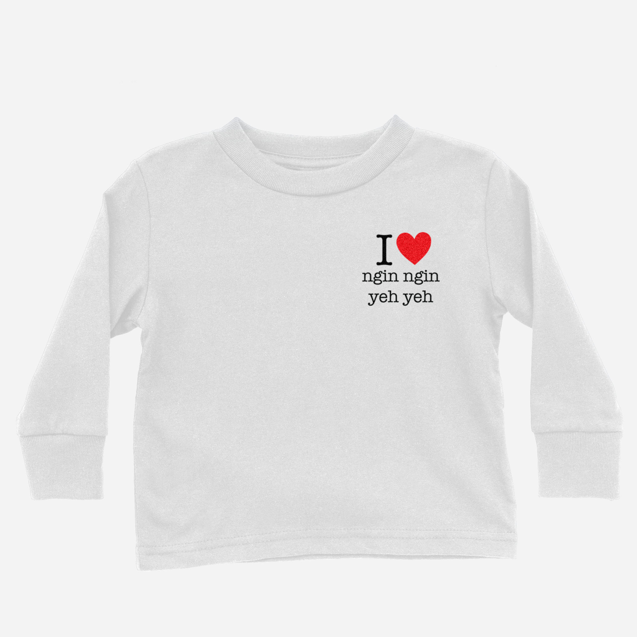 I Heart Grandma &amp;amp; Grandpa Taishanese Paternal Long Sleeve Shirt (Toddler)