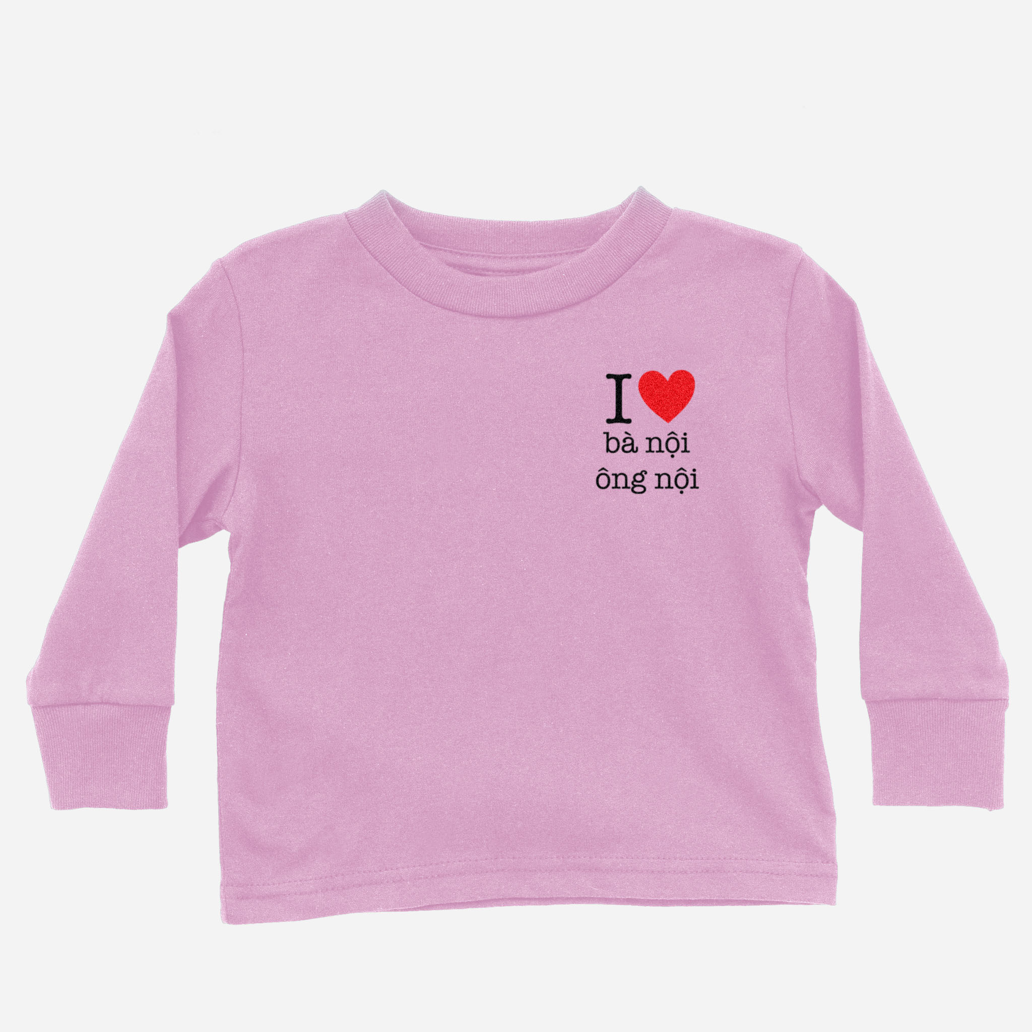 I Heart Grandma &amp;amp; Grandpa Vietnamese Paternal Long Sleeve Shirt (Toddler)