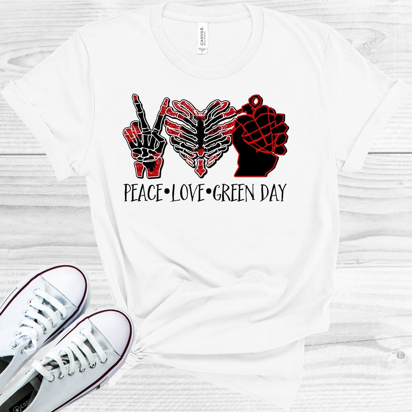 Peace Love Green Day Graphic Tee