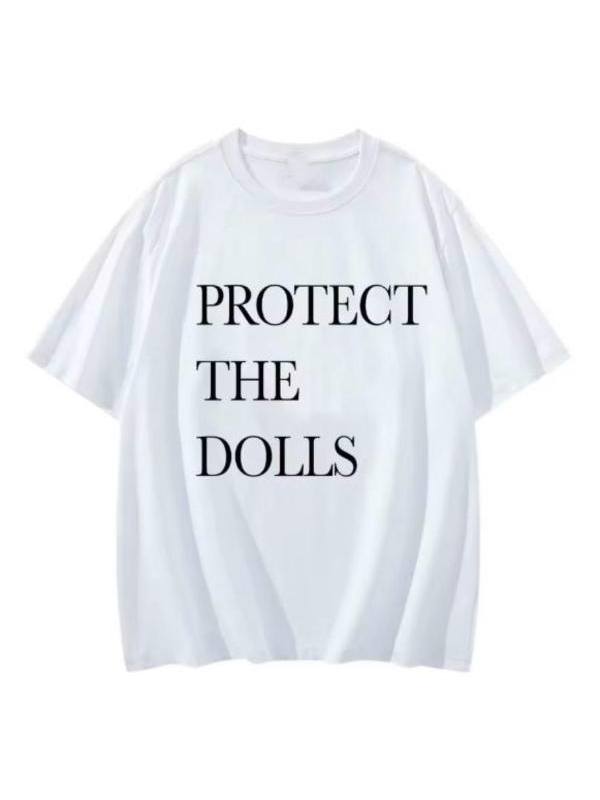 Pedro Pascal Protect The Dolls White Graphic T-Shirt