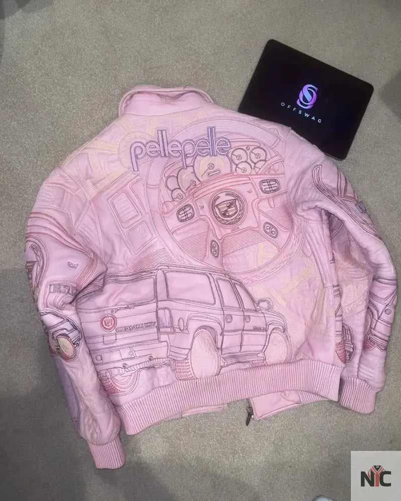 Pelle Pelle Womens Artsy Pink Leather Jacket