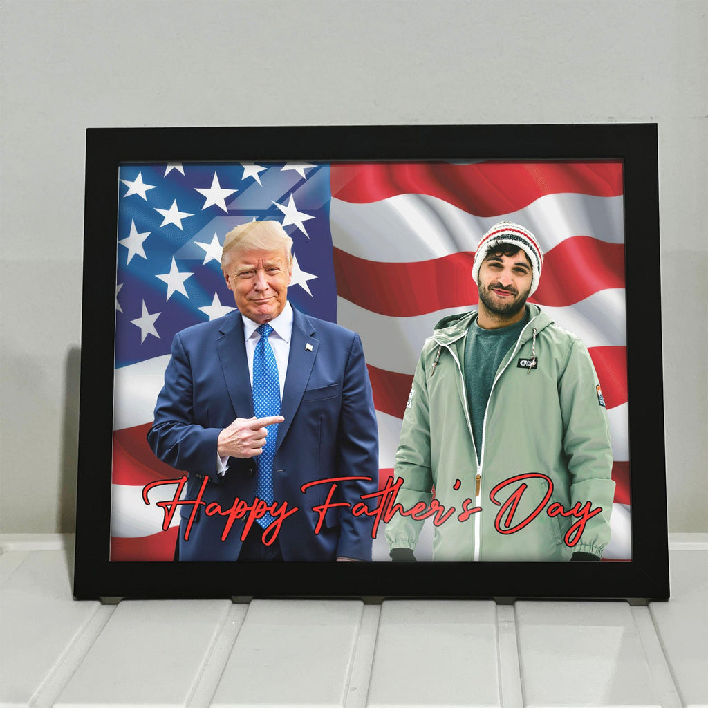 Happy Mother's Day Frame, Personalize Custom Photo with Trump Picture Frame, Photo with Trump, Donald Trump President, Family Gift Frame 682000 - GOP