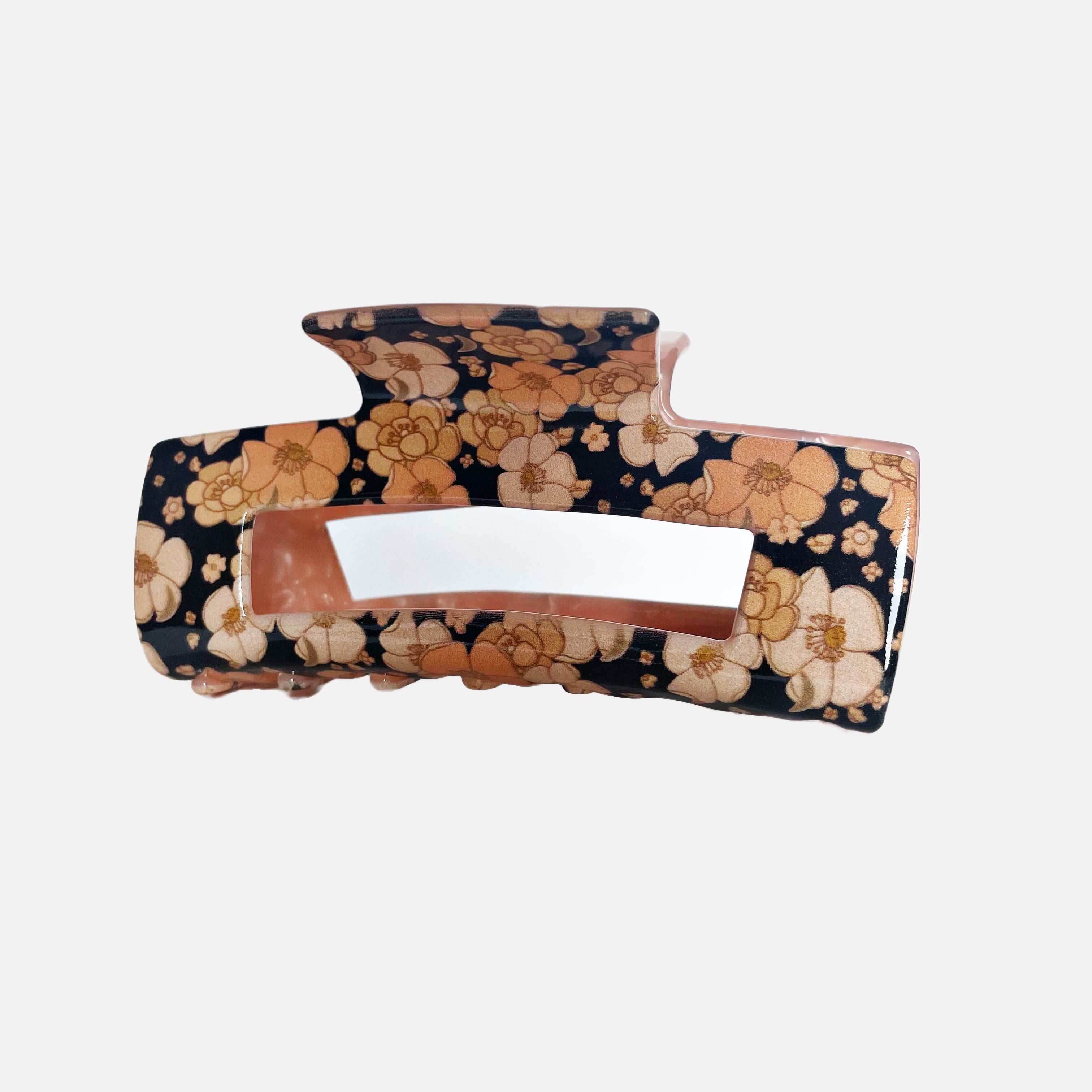 Thread Mama Dark Floral Claw Clip