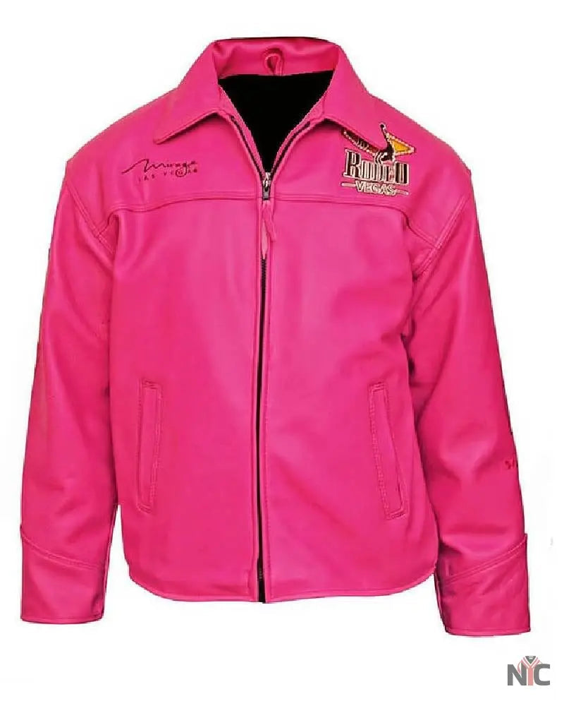 Pink Las Vegas Rodeo Mirage Wrangler Leather Jacket