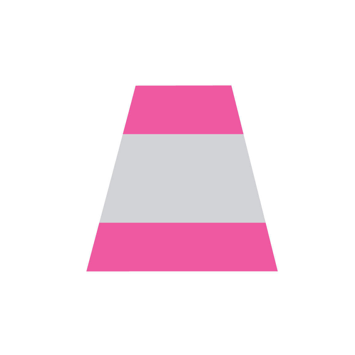 PINK AND GREY TRIPLE STRIPE REFLECTIVE HELMET (TET) TETRAHEDRON