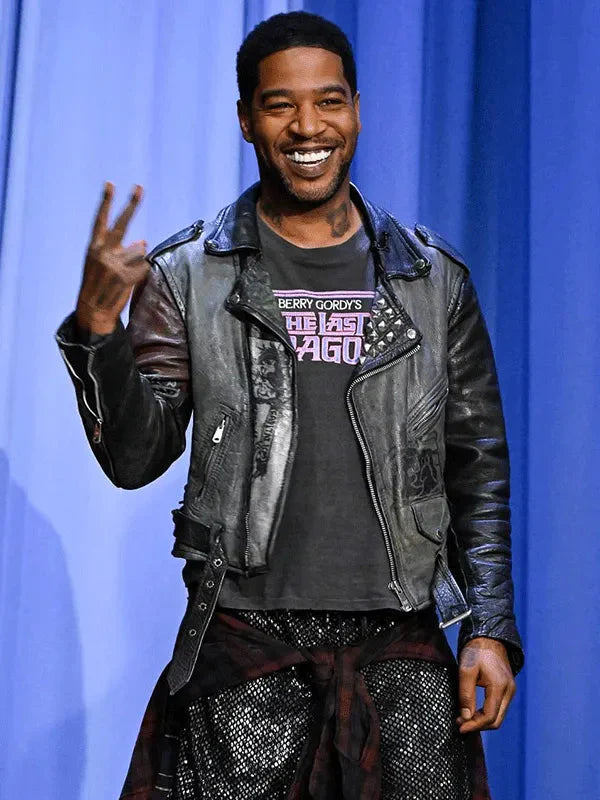 Kid Cudi The Tonight Show S12 Biker Leather Jacket