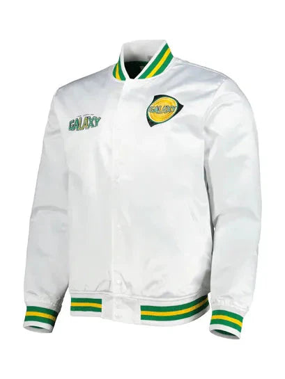 MLS 2025 LA Galaxy White Varsity Jacket