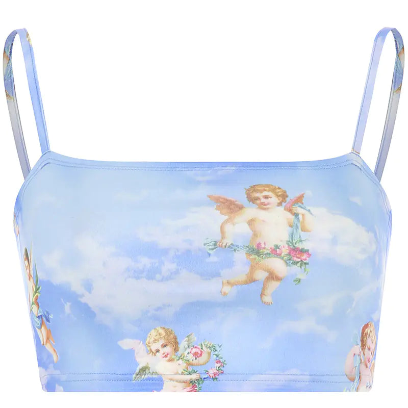Style Loft Collection Rose Angels Cropped Tank Top
