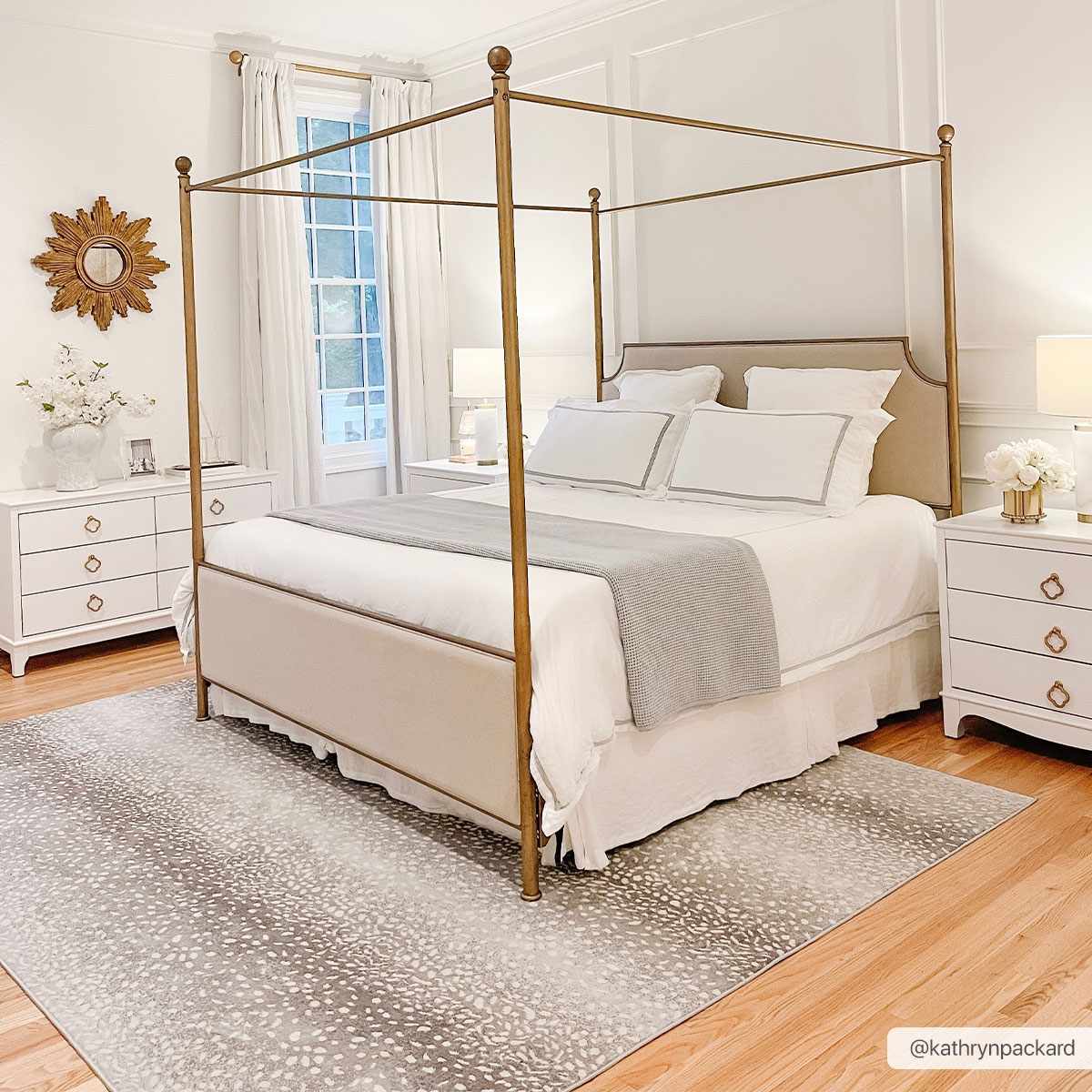 POINTBLANK BLACK&amp;amp;GRAY ANTELOPE PRINT RUG