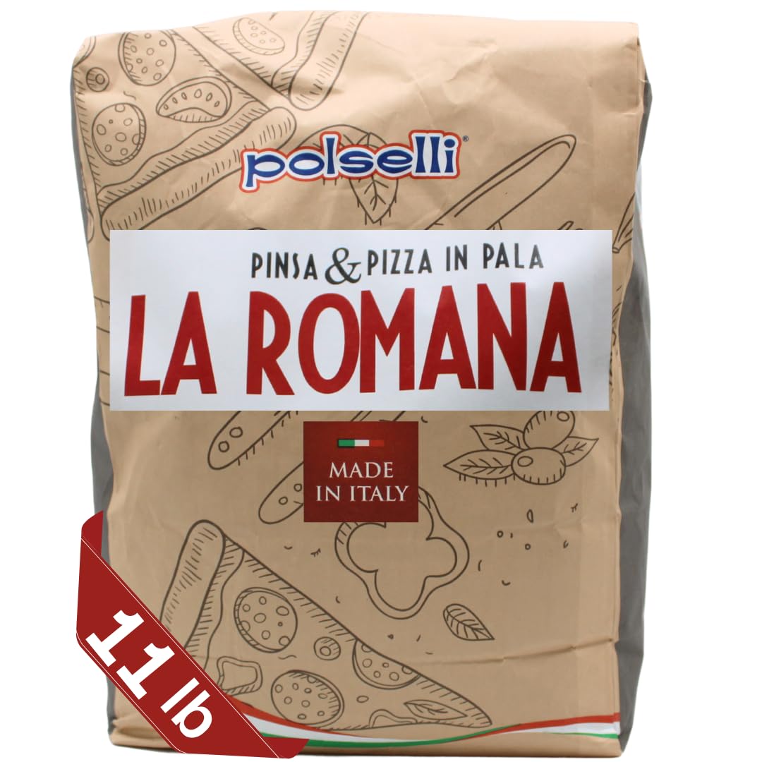 Polselli, La Romana Pinsa &amp;amp; Pizza in Pala Flour, Tipo 0 Flour, 11 lb (5 kg)