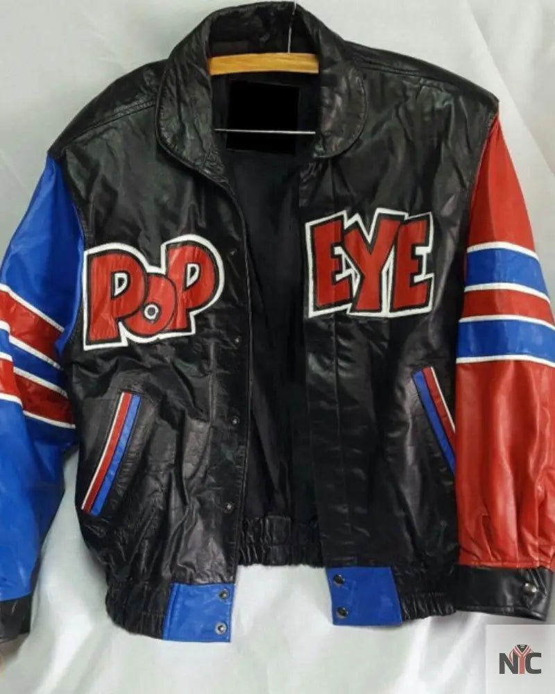 Popeye The Sailor Man Leather Jacket