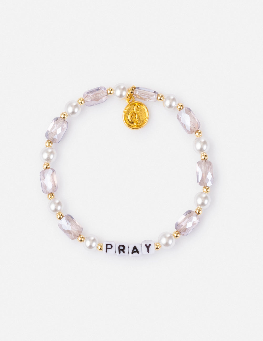 PRAY PEARL LETTER BRACELET