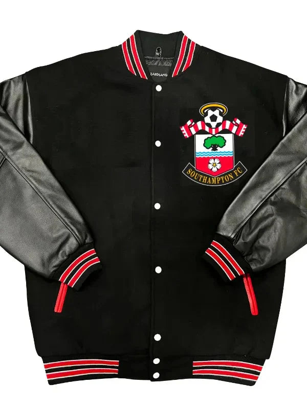 Premier League Southampton F.C. Leather Varsity Jacket