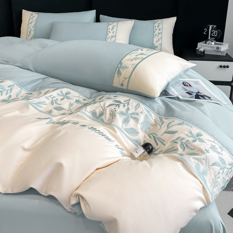 Premium French 100S Long-Staple Cotton Embroidered Bedding Set | 3CARATS