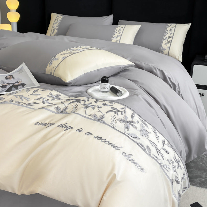 Premium French 100S Long-Staple Cotton Embroidered Bedding Set | 3CARATS