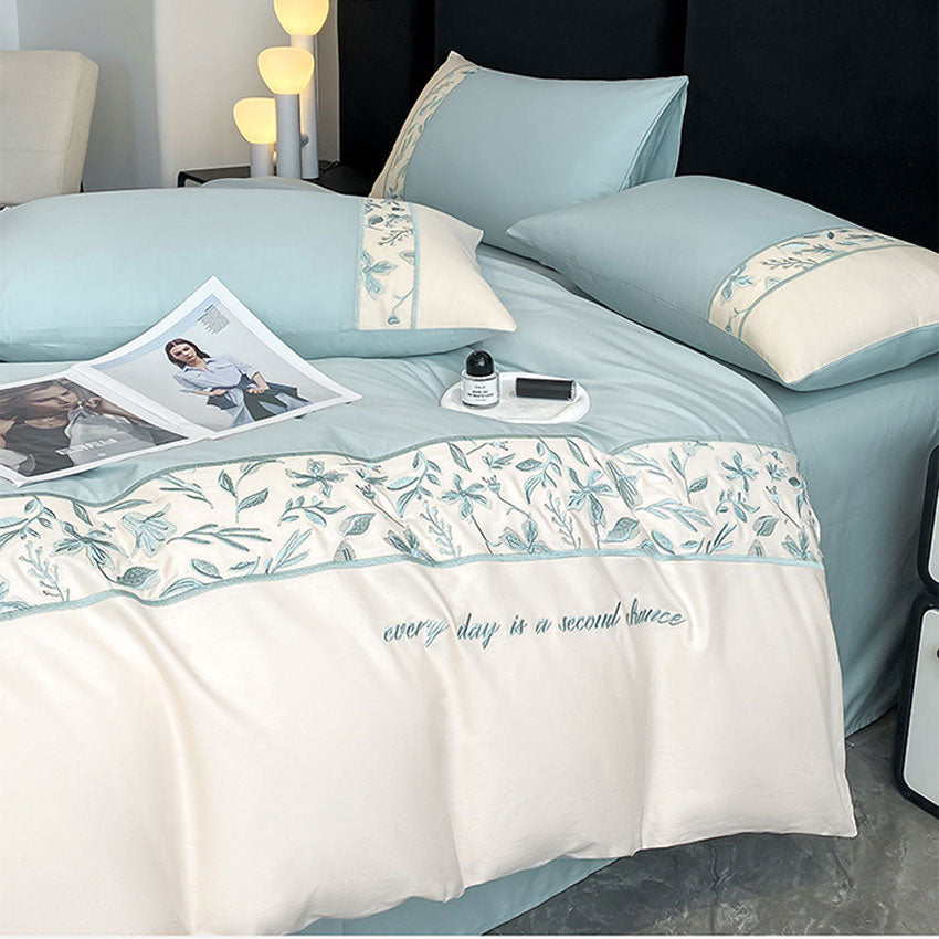Premium French 100S Long-Staple Cotton Embroidered Bedding Set | 3CARATS