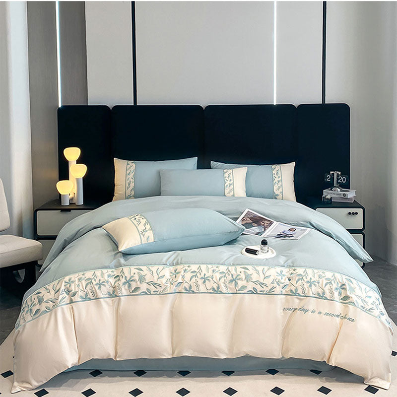 Premium French 100S Long-Staple Cotton Embroidered Bedding Set | 3CARATS