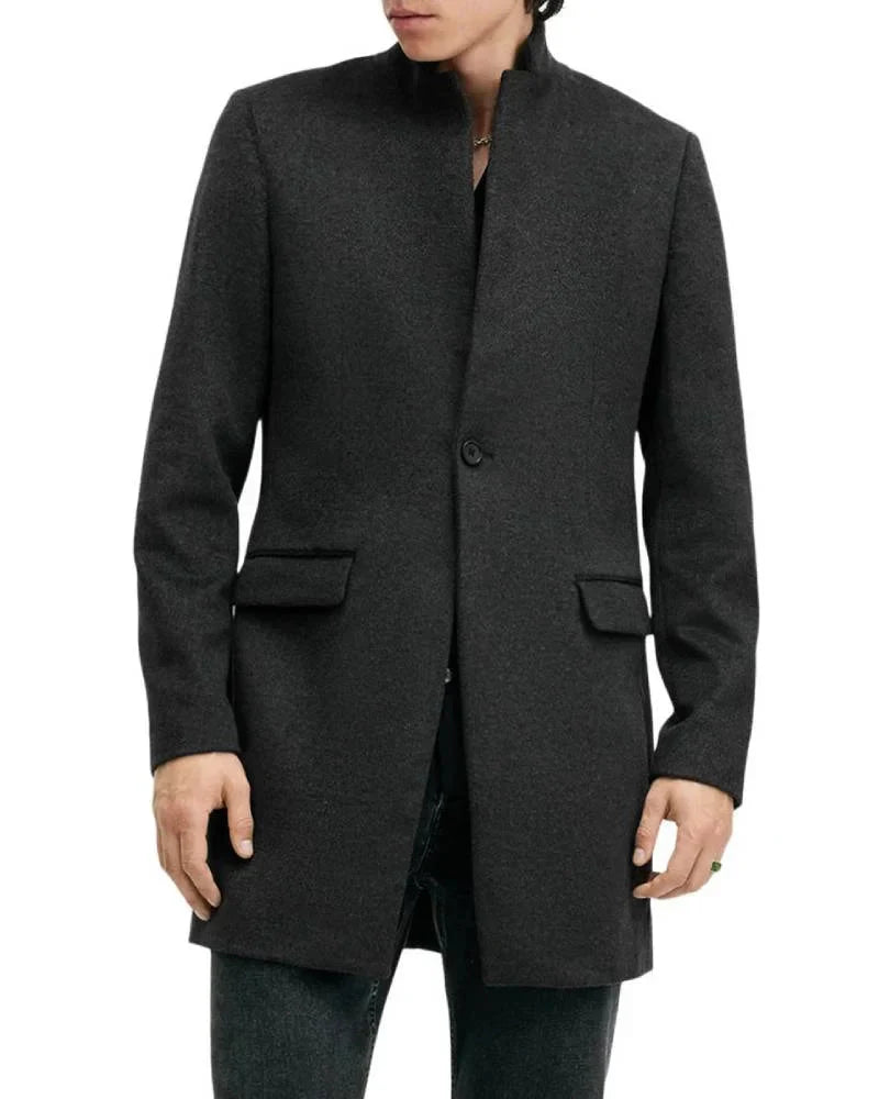 All Saints Charcoal Grey Hargrove Coat