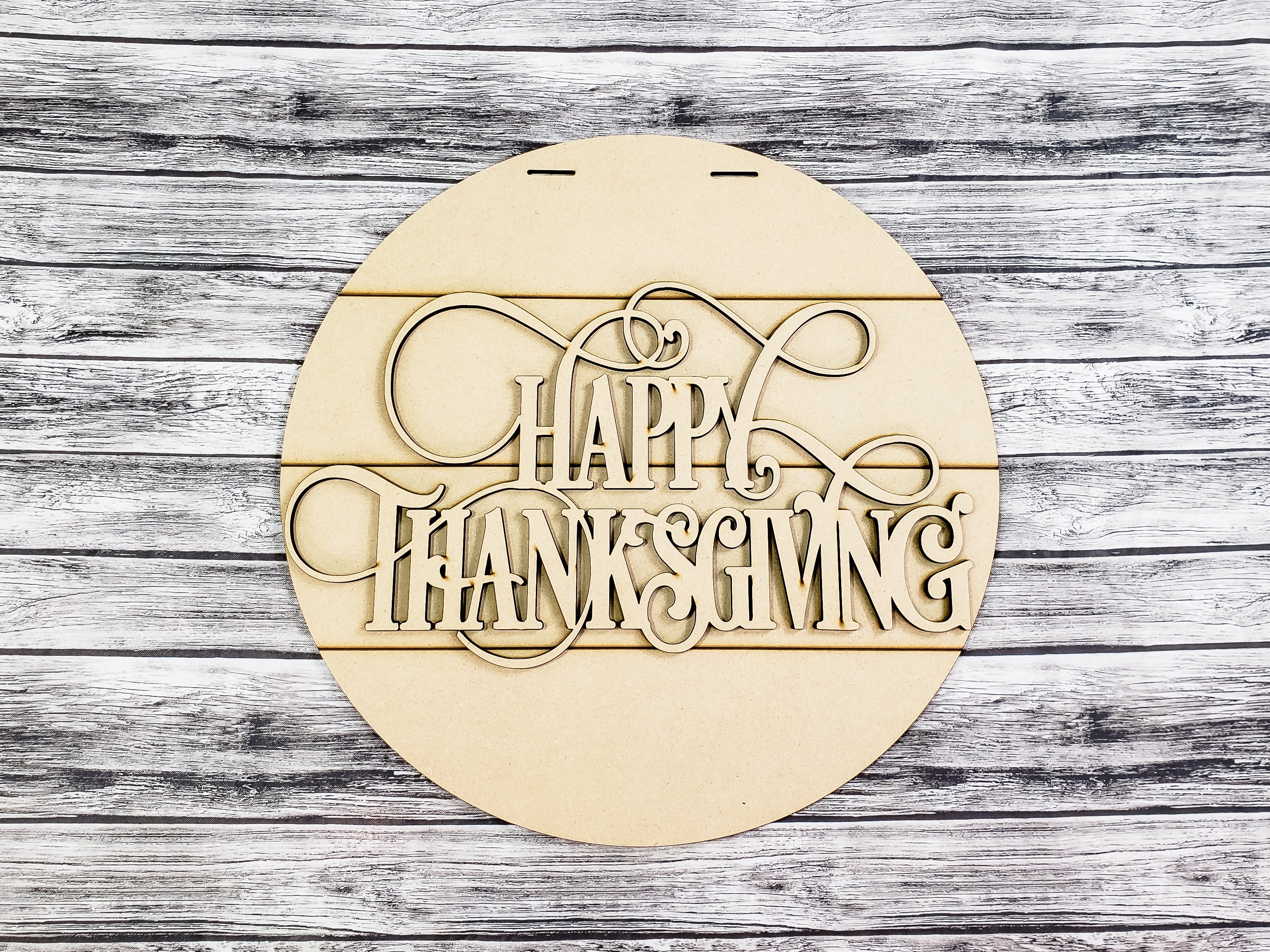 Happy Thanksgiving 18inch Door Hanger Unfinished Kit