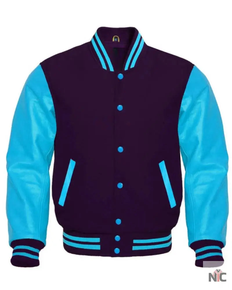 Purple And Blue Varsity Jacket