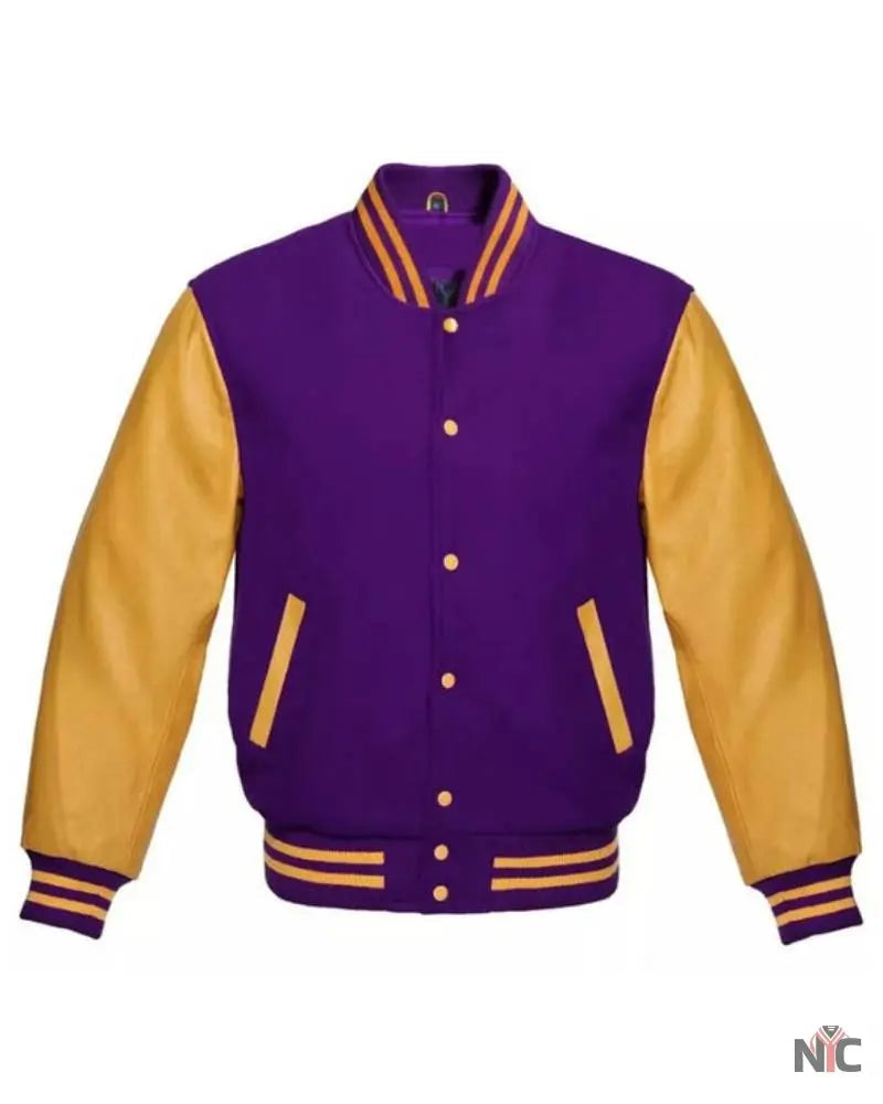 Purple And Gold Varsity Jacket