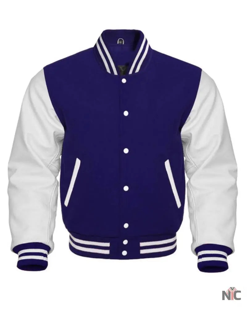 Purple And White Varsity Jacket