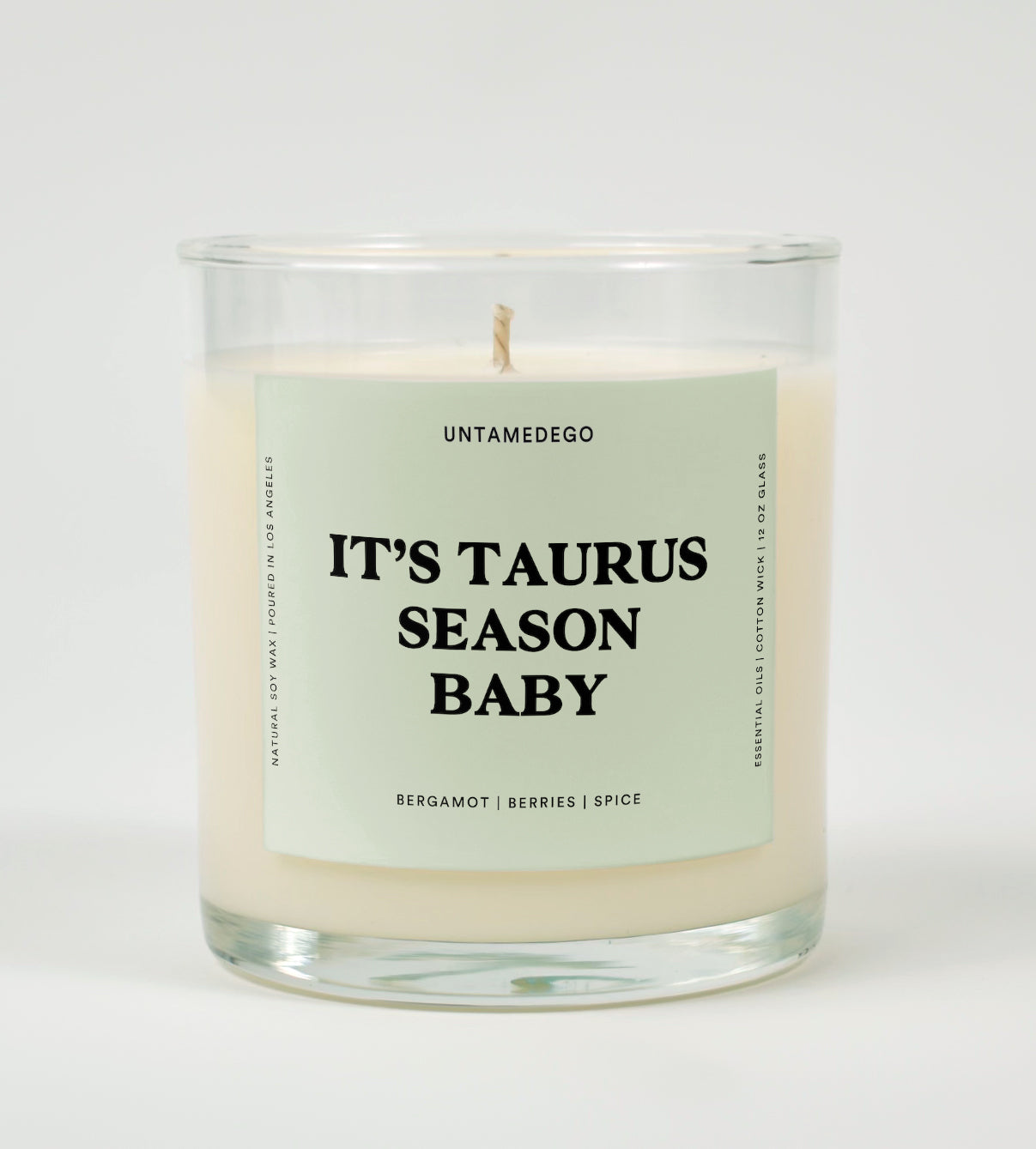 It&amp;#39;s Taurus Season Baby Glass Candle