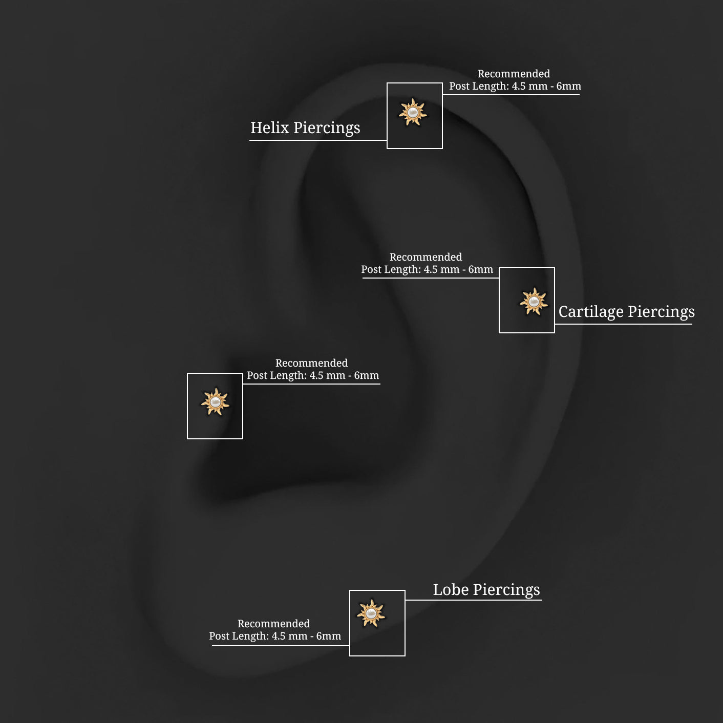 Freshwater Pearl Solitaire Sunburst Earring