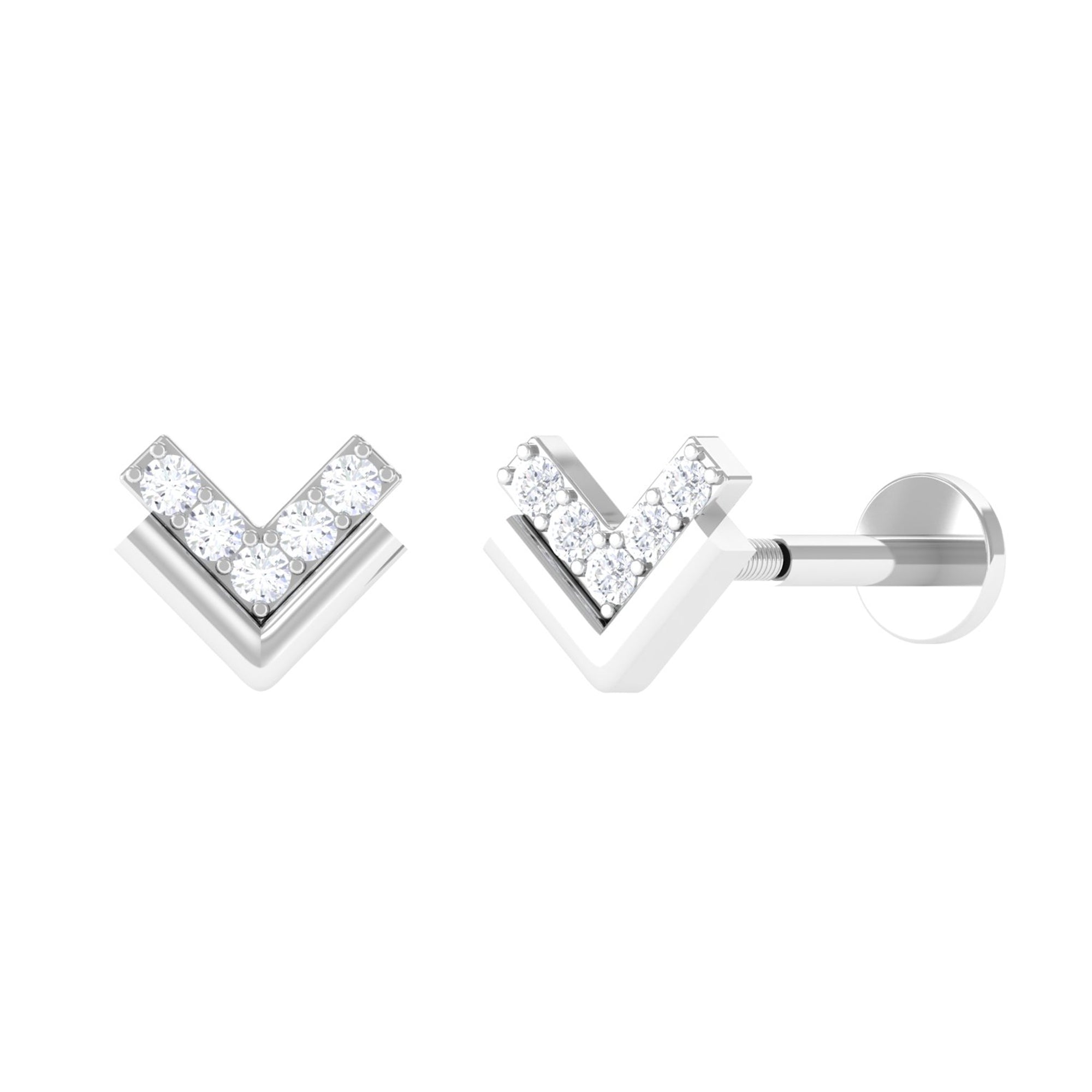 Diamond Arrow Earring for Conch Piercing