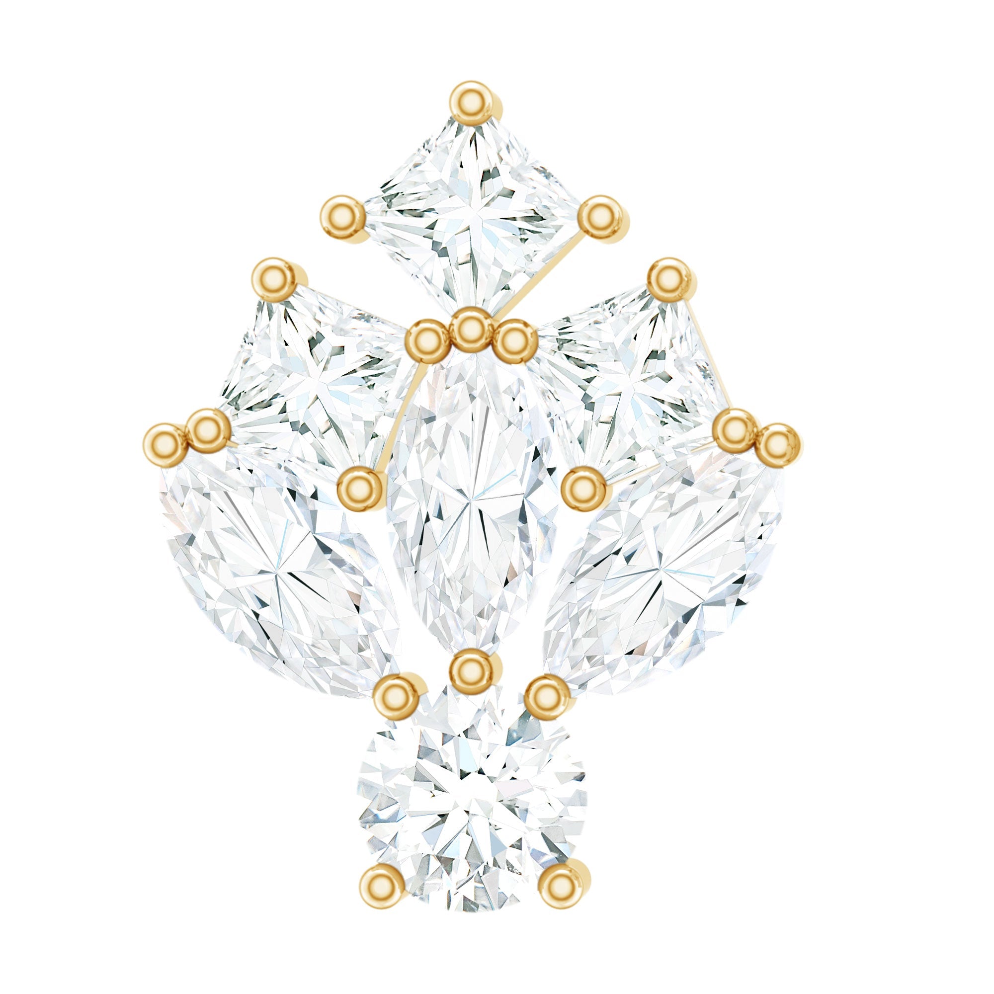 Real Diamond Designer Earring for Cartilage Piercing