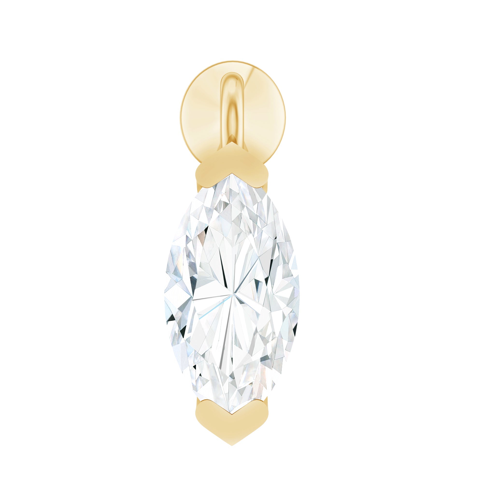 Marquise Diamond Cartilage Dangle Earring