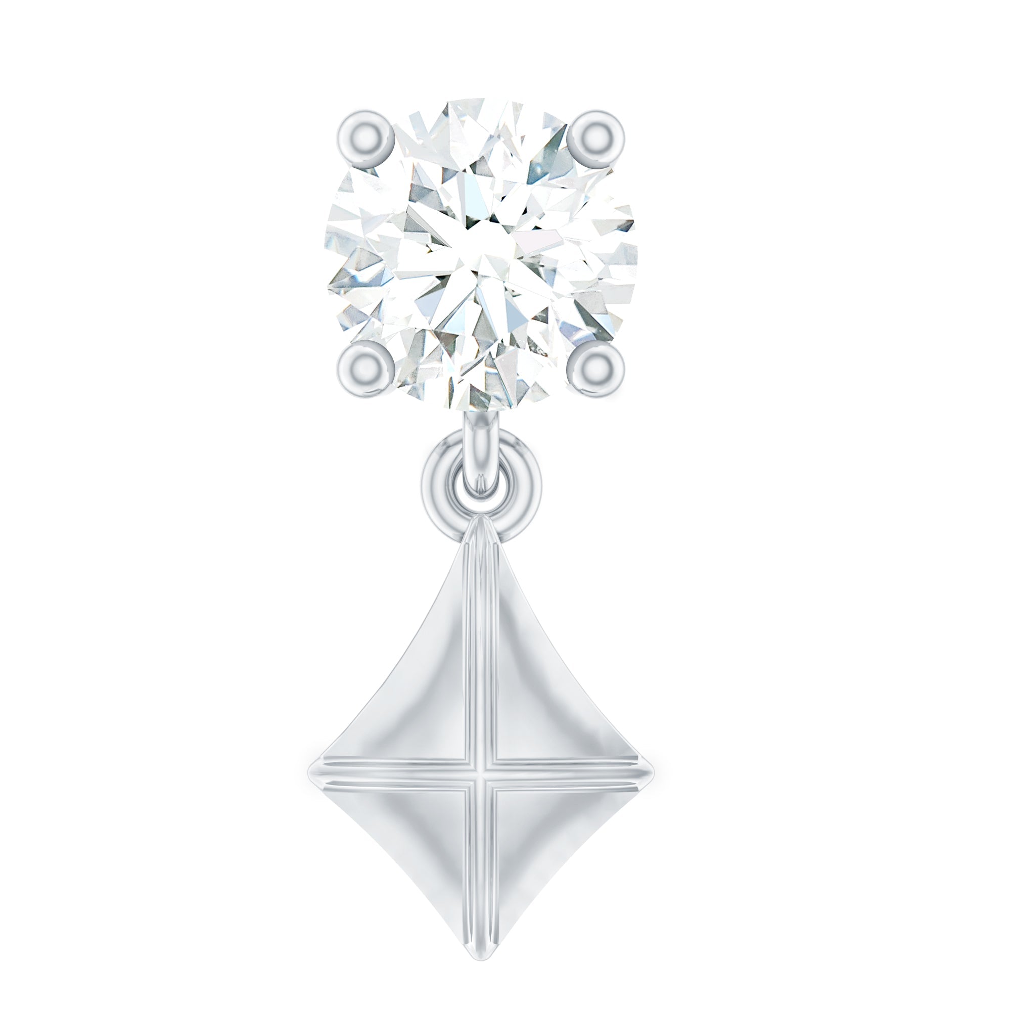 Diamond Dangling Earring for Helix Piercing