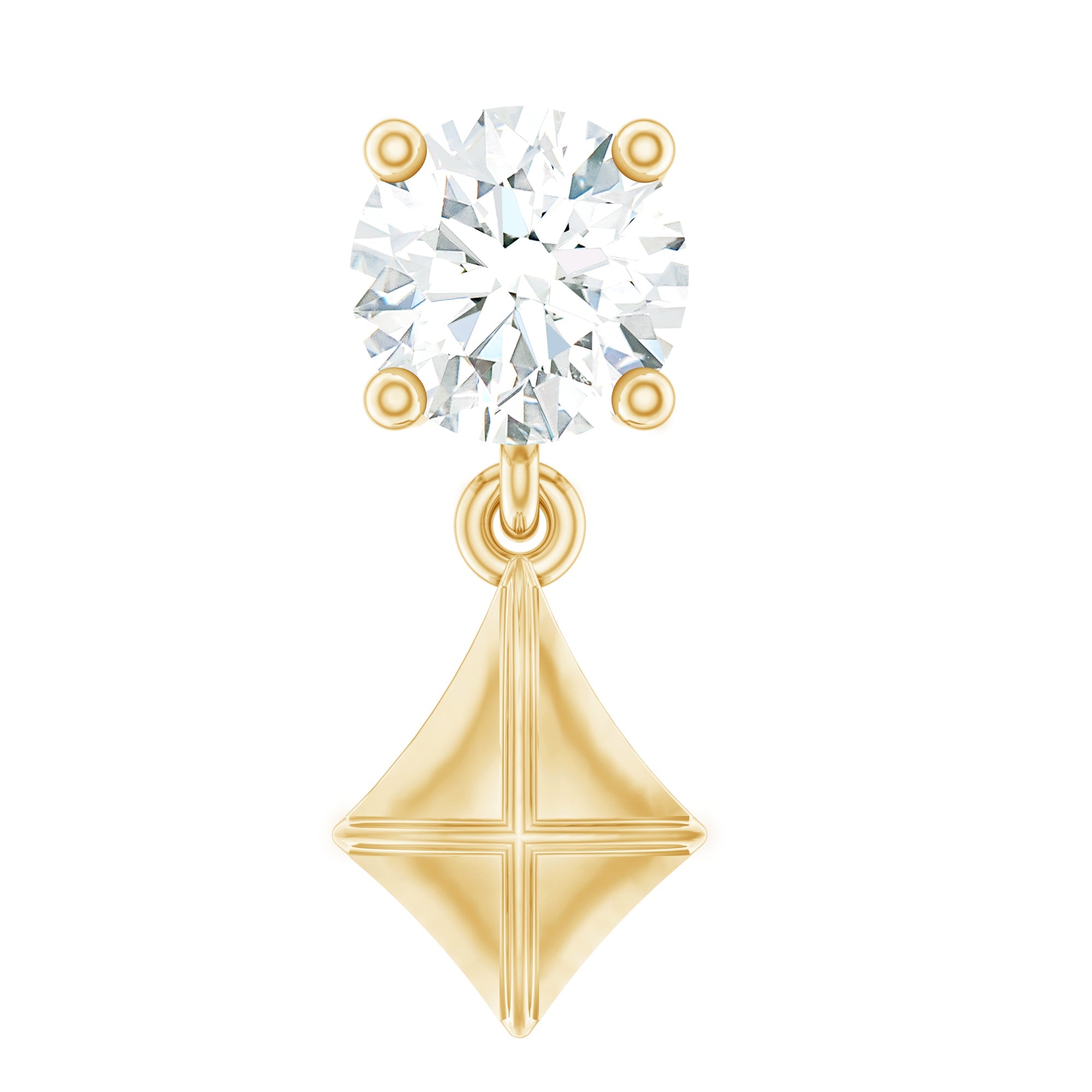 Diamond Dangling Earring for Helix Piercing