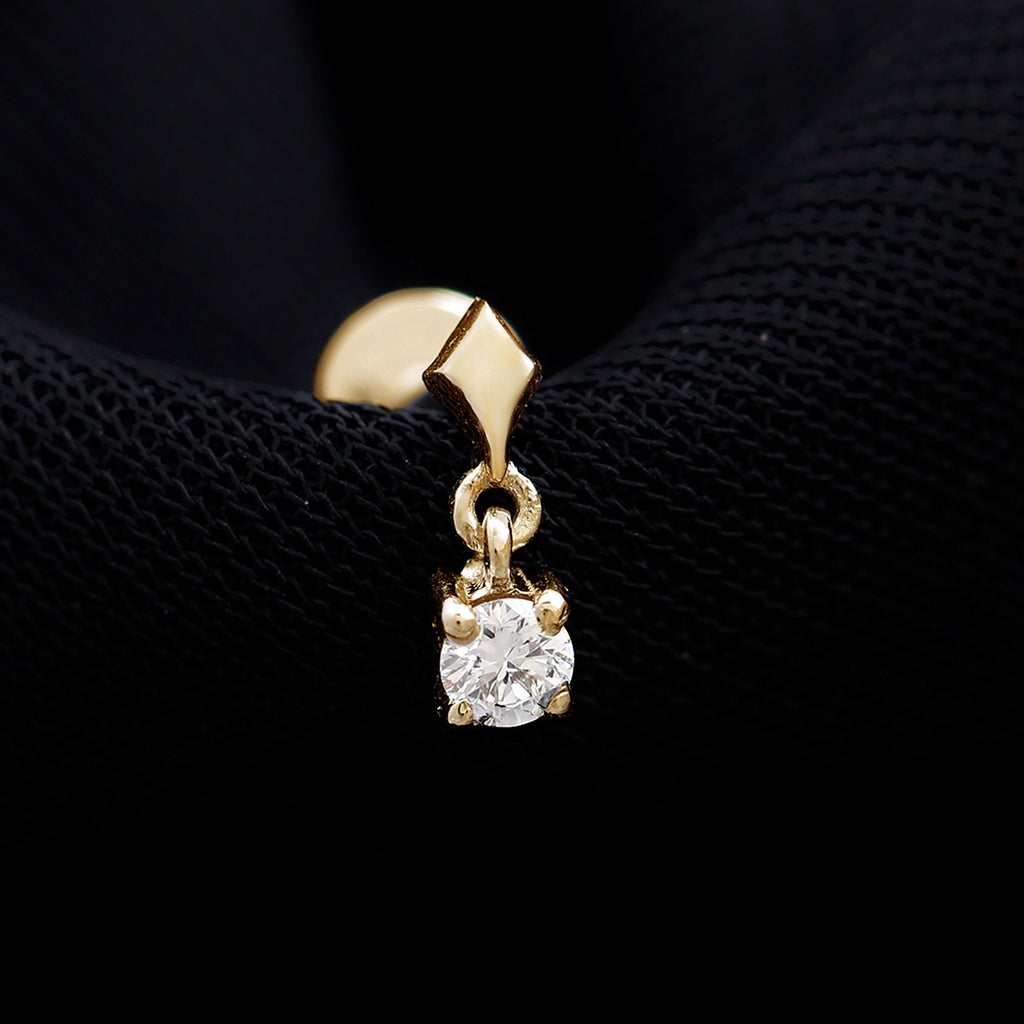 Diamond Dangling Earring for Helix Piercing