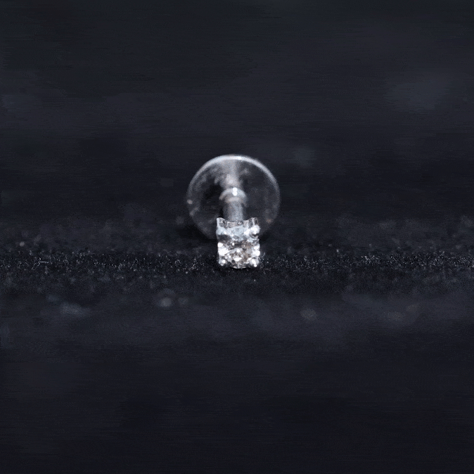 Natural Diamond Conch Piercing Earring