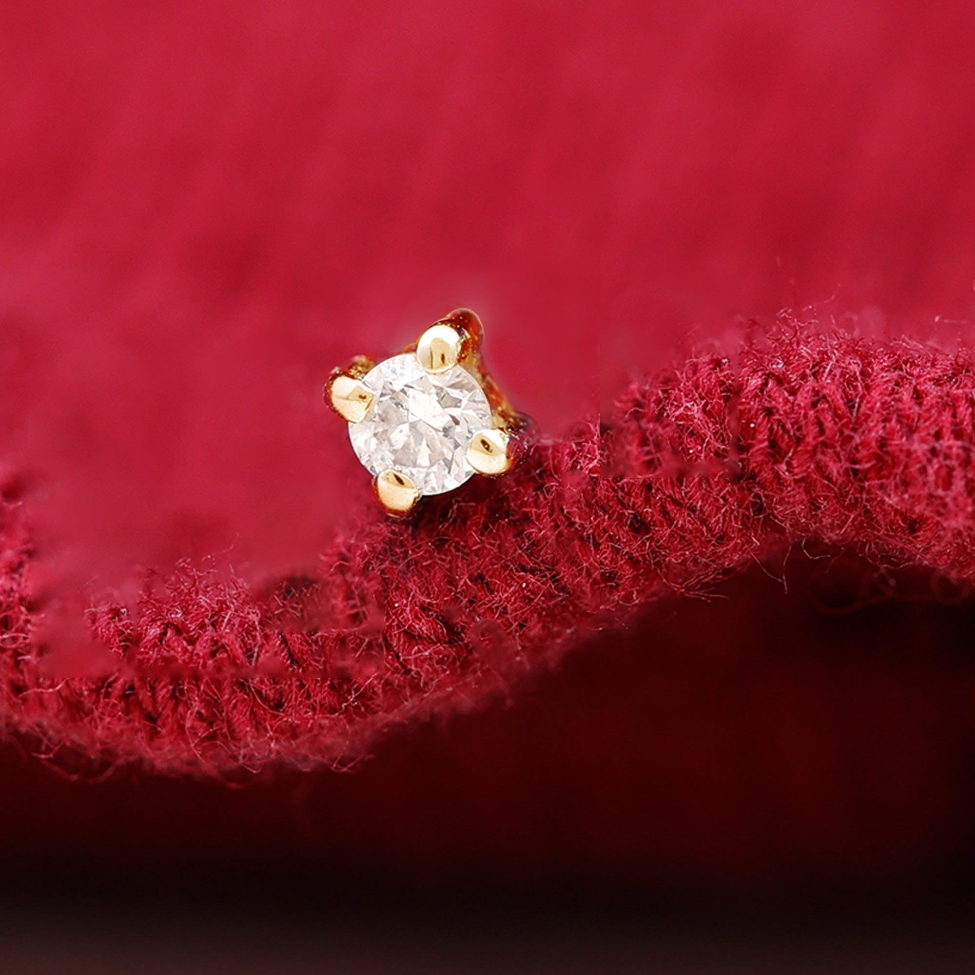 Natural Diamond Conch Piercing Earring