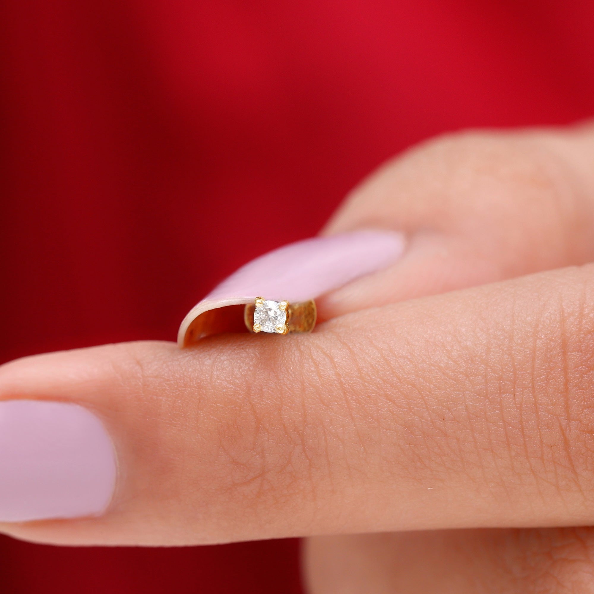 Natural Diamond Conch Piercing Earring