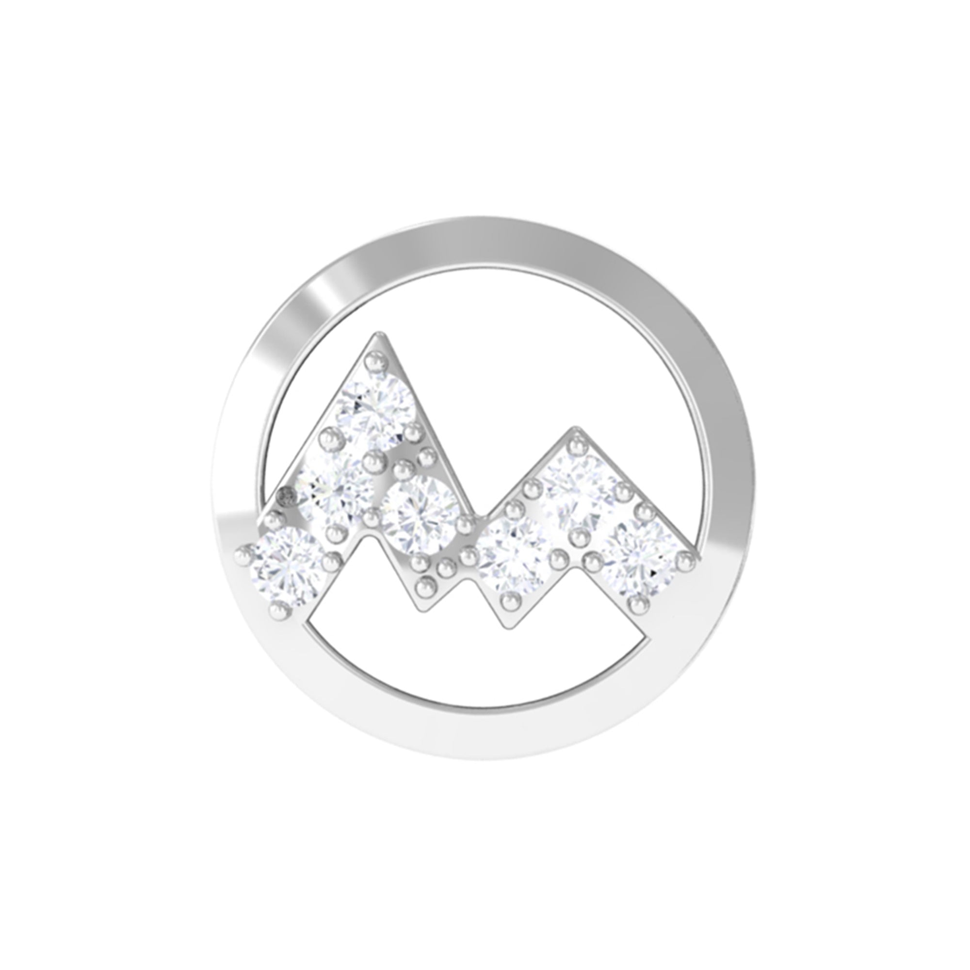 Genuine Diamond Unique Circle Earring for Cartilage Piercing