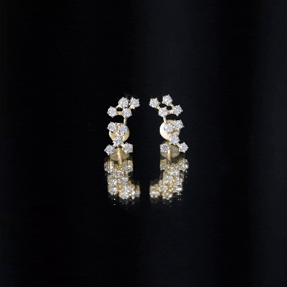 Diamond Sagittarius Zodiac Earring for Helix Piercing