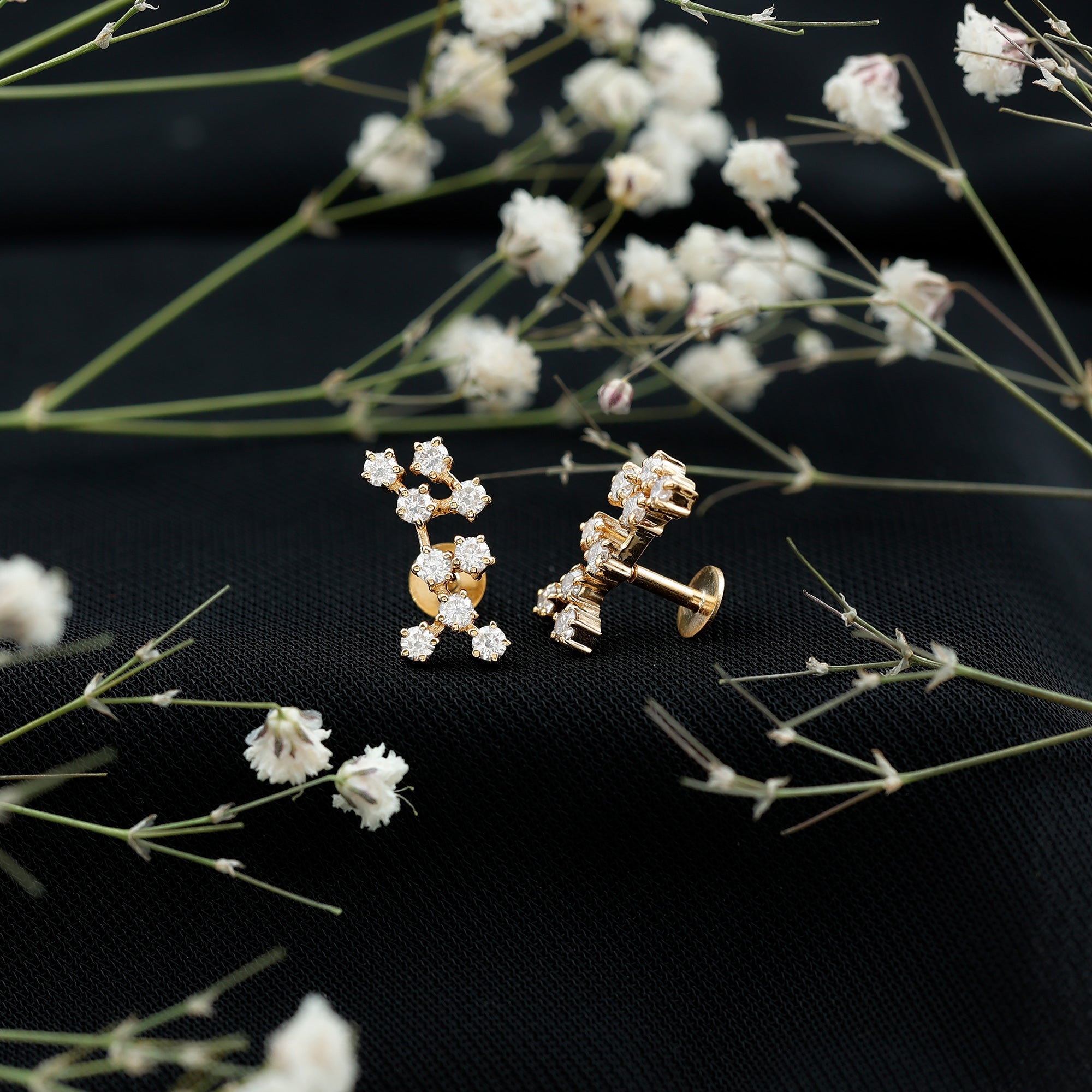 Diamond Sagittarius Zodiac Earring for Helix Piercing