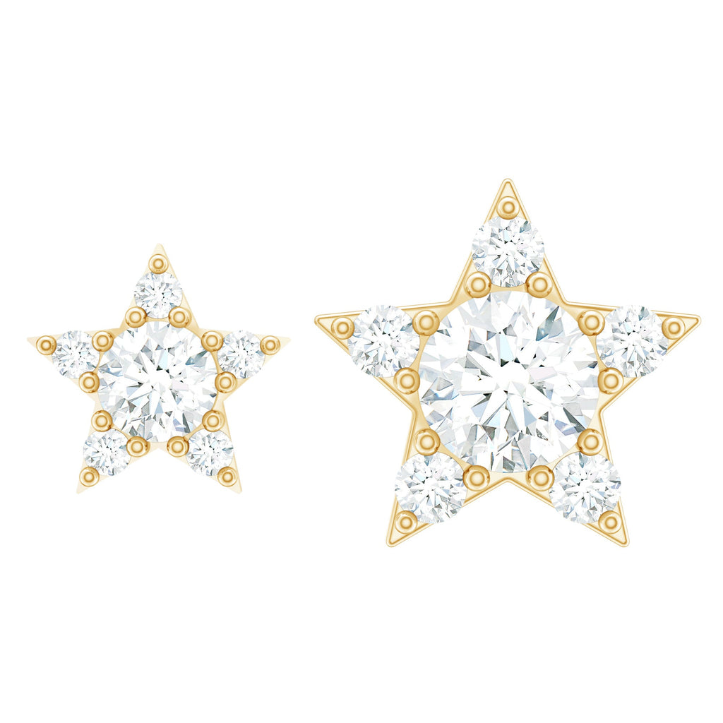 Moissanite Star Earring for Helix Piercing