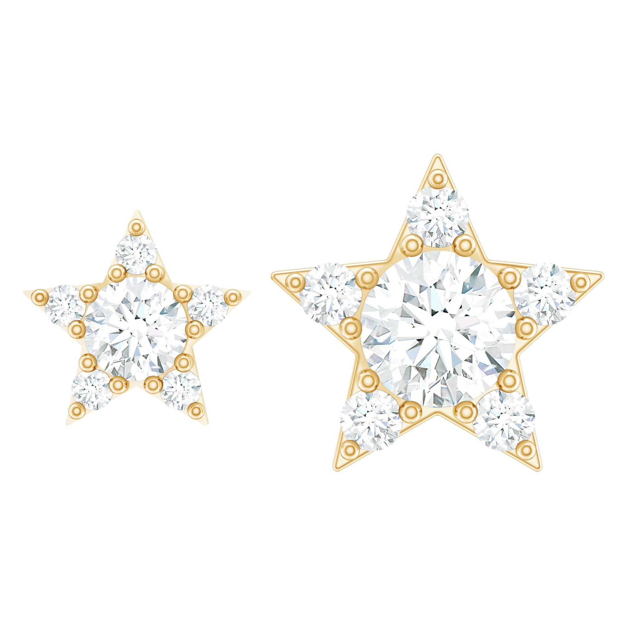 Moissanite Star Earring for Helix Piercing