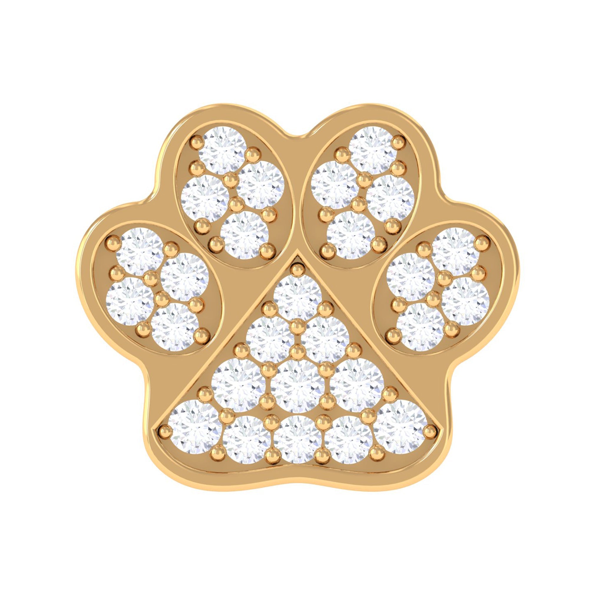 Certified Diamond Paw Cartilage Earring