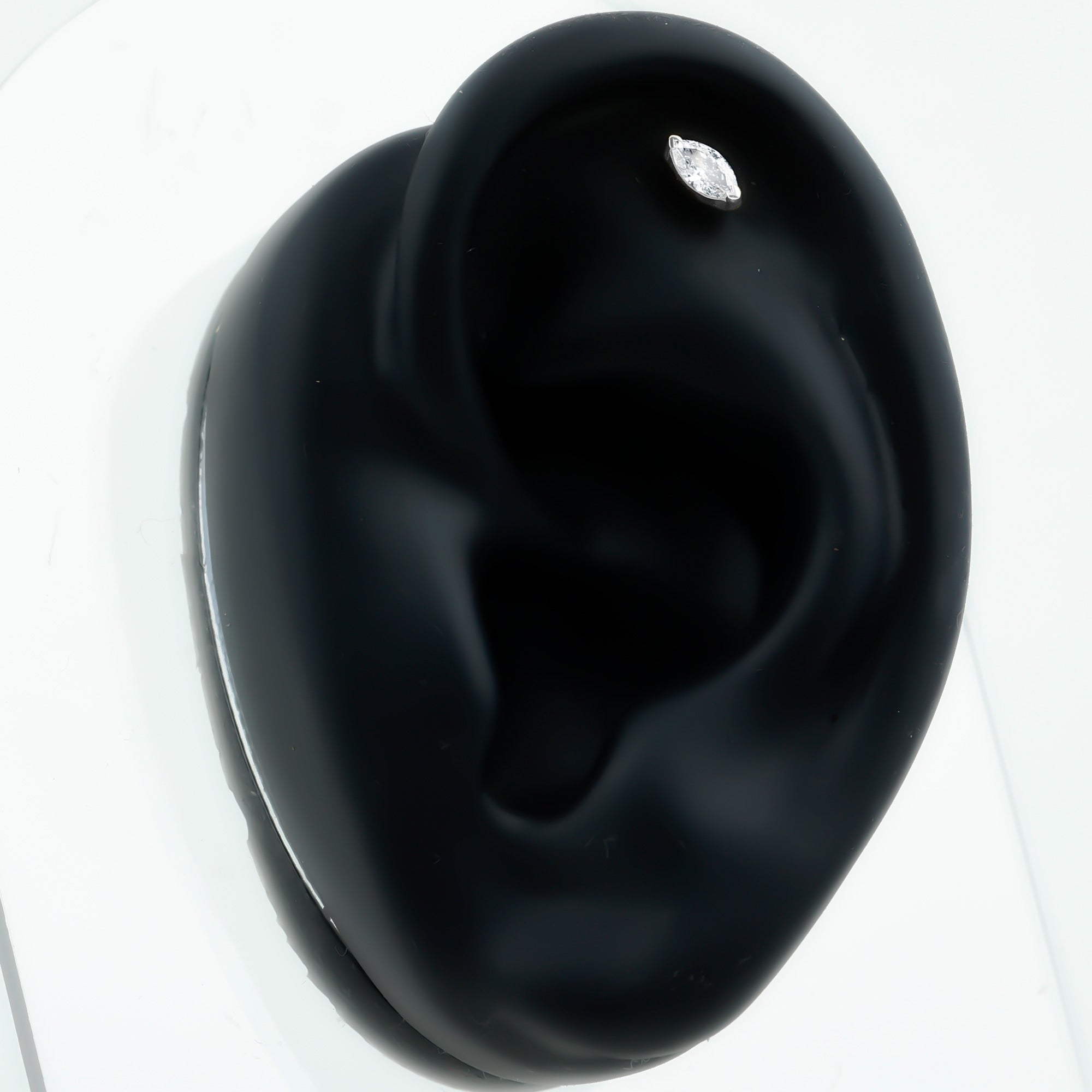 Marquise Diamond Solitaire Earring for Helix Piercing