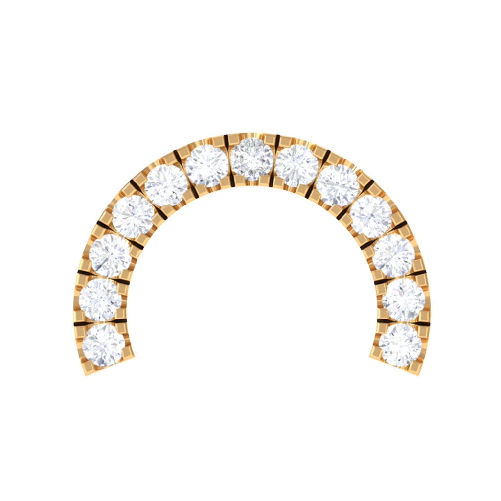 Certified Diamond Half Circle Earring for Piercing