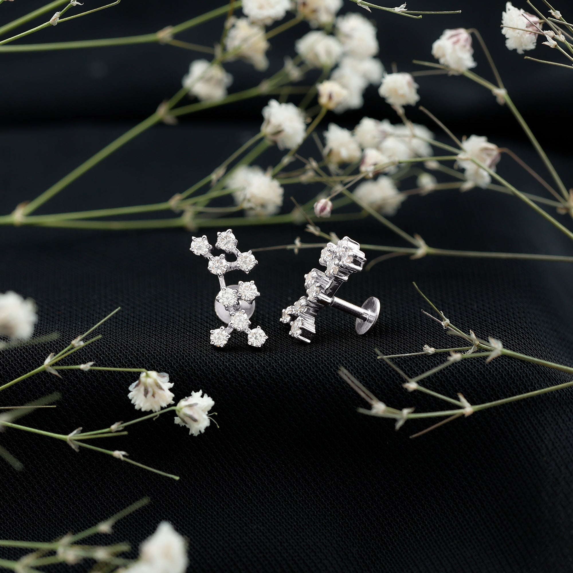 Diamond Sagittarius Zodiac Earring for Helix Piercing